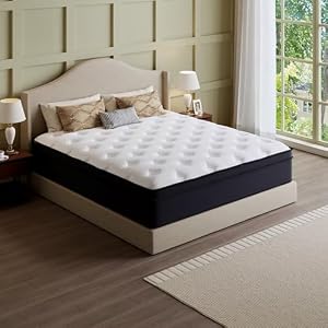 Full Size Mattress, 14 Inch Hybrid Bed in a Box, Green Tea & Cooling Gel Memory Foam, CertiPUR-US Certified, Pressure Relief for Back Pain, Breathable & Safe Sleep