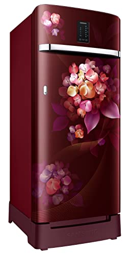 Image of Samsung 215L 3 Star Inverter Direct-Cool Single Door Digi-Touch Refrigerator Appliance (RR23C2F23HT /HL,Hydrangea Plum) Base Stand Drawer