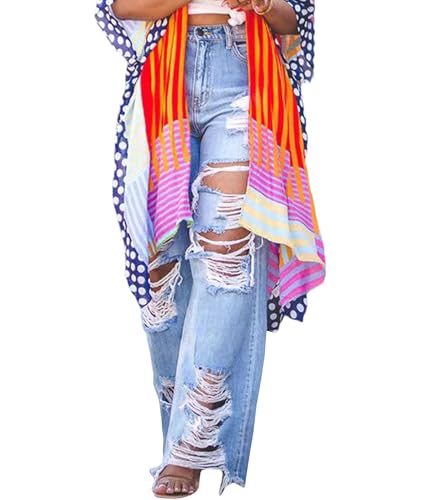 Jean déchiré taille haute femme SOMTHRON idéal pour vos sorties - 3