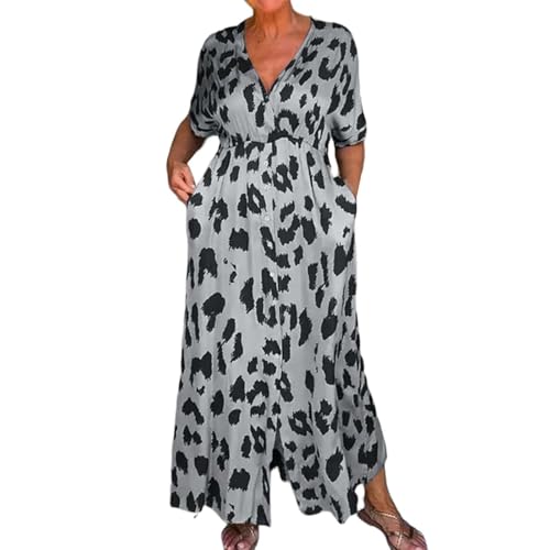 Robe Leo pour femme imprimé léopard fluide coupe bohème élégante