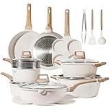 Reinforced die-cast aluminum construction ensures long-term durability and reliability while maintaining a lightweight design, bringing convenience to your cooking experience. A top-level, harder nonstick granite material with 10x Ultra Non-stick per...