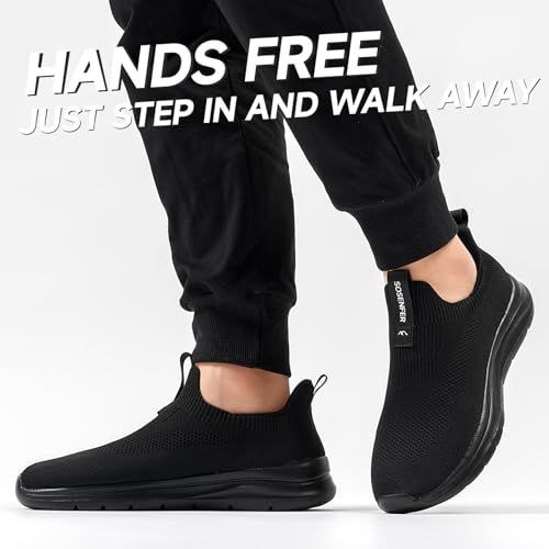Sosenfer Slip on Sneaker Herren Atmungsaktive Schuhe ohne Schnürsenkel Turnschuhe Bequem Casual Sportschuhe Leicht Gym Walkingschuhe für Herren-HEISE-HEIDI-42-XIN2