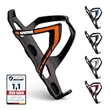Alphatrail Fiets Flessenhouder Max I Levenslange anti-breukgarantie 36g Lightweight Design I Incl. Bevestigingsschroeven I Compatibel met Cube, SKS, Elite, Topeak en andere drinkflessen I Oranje