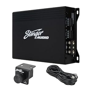 Stinger Audio MT-600.4 1000 Watt RMS Compact 4-Channel Car Audio Amplifier, Class D, Hexfet Mosfet, Crossover High-Pass/Low-Pass Filters
