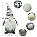 LROZA Christmas Gnomes Decorations, Holiday Swedish Santa Plush Doll Decor, Handmade Grey Scandinavian Tomte Nordic Nisse Sockerbit Elf Dwarf Home Household Ornaments Thanksgiving (Grey) (CRS-E)