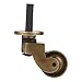 Set of 4 Casters Heavy Duty, Solid Brass Stem Caster Wheels Safe for Floors, Replacement for Floor Mat, Wheels for Furniture/Chairs/Tables, Heavy Duty Caster 1 Inch, Antique Brass Finish