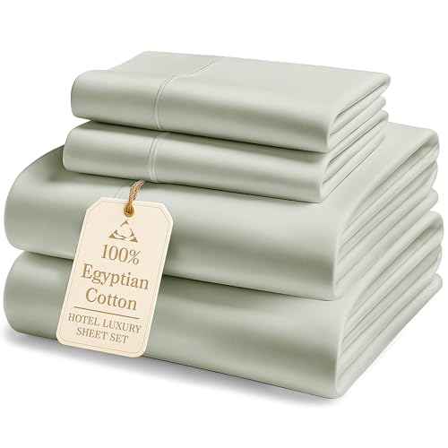 LANE LINEN Egyptian Cotton Sateen Sheets