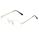 Rimless Rectangle Sunglasses for Men Women Fashion Hip hop Frameless Designer Shades Y2K Square Clear Glasses