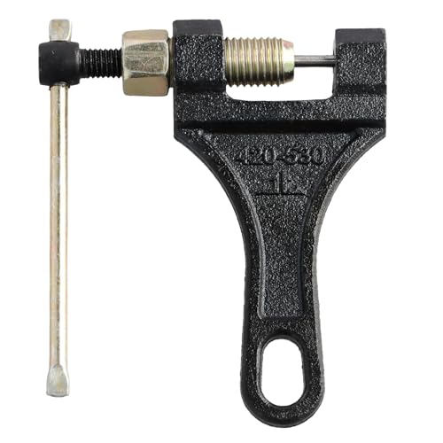 Universel Extracteur de Chaîne de Moto, Outil de Rivetage pour Motos, Tracteurs et Vélos, Noir, Acier au Carbone