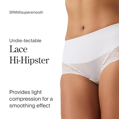Image of SPANX SPANXsmooth Undie-tectable Lace Hi-Hipster - Comfortable Core Control - Lace Shapewear - No Visible Panty Lines