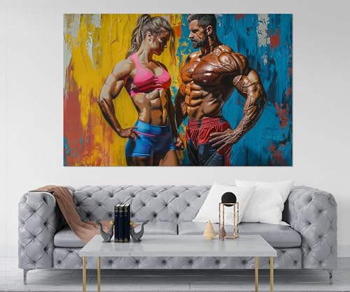 Tableau sur toile sport 50x75cm pour sublimer votre salle de fitness à la maison