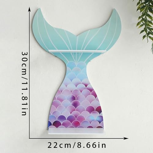 Support de rangement mural flottant sirène pour libérer l'espace des petits intérieurs