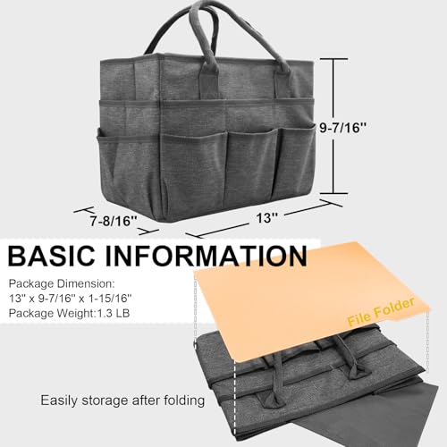 Image of Cupohus Craft Organizer Bag, Art Supply Tote with Multiple Pockets, Portable Sewing Bag for Markers Scissors Brushes, Multi-Purpose Storage Case for Artists Crafters Hobbyists, Lightweight Travel Tote