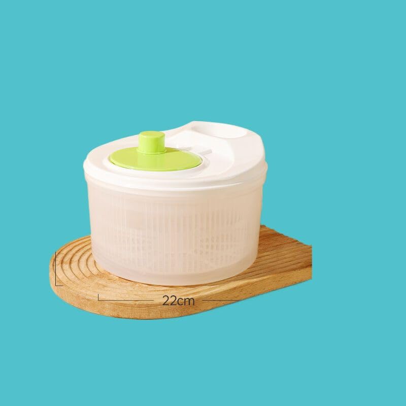 Amazon.com: 蔬菜脱水器家用沙拉甩干机小型手动厨房青菜篮脱水