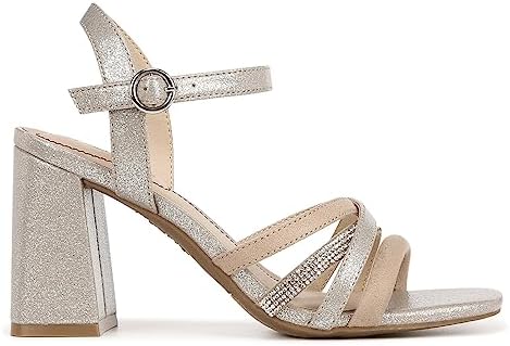 LifeStride Womens Belle Block Heel Strappy Dress Sandals Champagne 8.5 M | Image 1