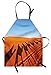 ABAKUHAUS Desierto Delantal de Cocina, Caravana del Camello Silueta, Resiste Suciedad y Humedad para Uso en Exteriores, Naranja Quemado Blue Sky