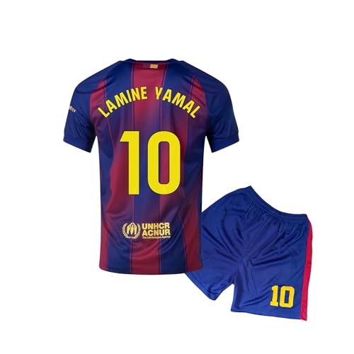 2025/2026 Home Lamine Yamal #10 Soccer Jersey With Short Set Youth Sizes