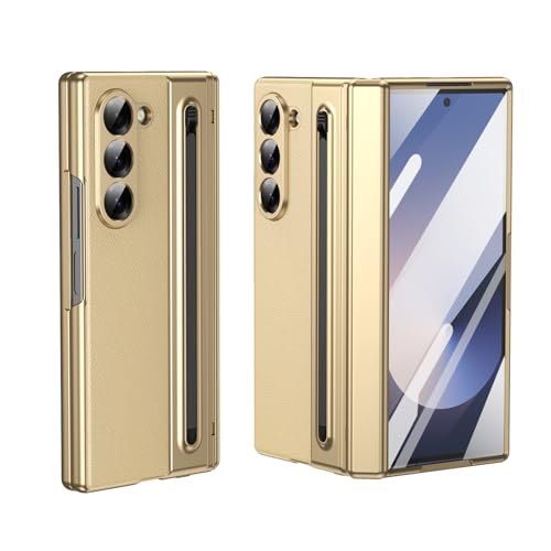 Étui Samsung Z Fold 6 Coque Rigide Polycarbonate Mat et Cuir