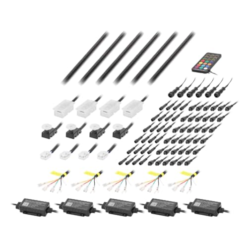 Kit de iluminación ambiental LED Heise de 18 piezas con efecto persecución para interior de coche 2