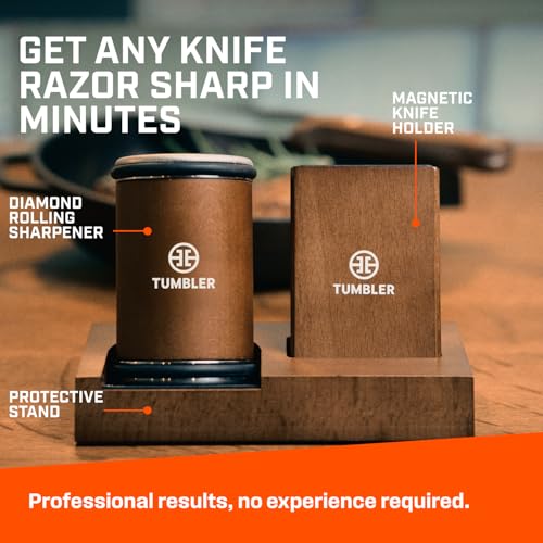 Image of Tumbler Rolling Knife Sharpener Starter Set - Knife Sharpening Made Easy - Complete Gift Set