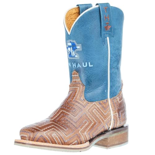 Tin Haul Little Kids Maze Bull Rider Sole Blue 8 In Top Boot