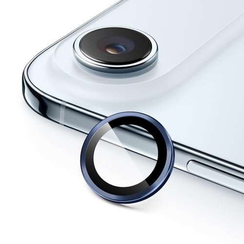 JETech Pellicola Fotocamera per iPhone 17 Air, 9H Vetro Temperato Cover Anello Individuale in Metallo, Vassoio di Installazione Facile, HD Chiaro, 1 Set (Blu) product image