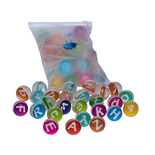 BESPORTBLE 1 Set Bouncy Ball with English Letters Fun Rubber Jumping Balls for Soft Material Educational Present for Parties Leisure Activities