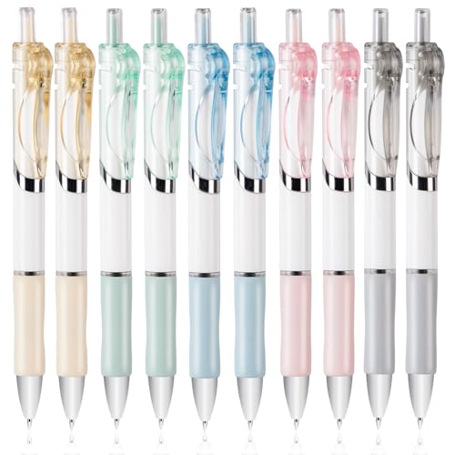 10 bolígrafos retráctiles de tinta gel negra 0.5 mm miniatura 1