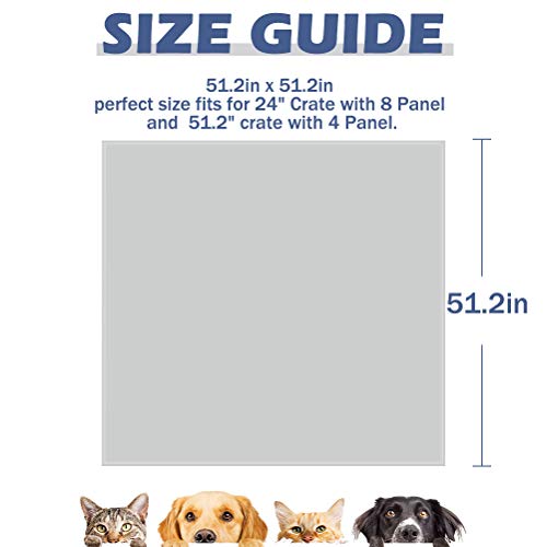 EXPAWLORER Double Side Dog Playpen Cover- Sun-Proof & Water-Proof Top Kennel Cover for Outdoor and Indoor Fits 24" Crate with 8 Panel or 51.2" Crate with 4 Panel - Image 2