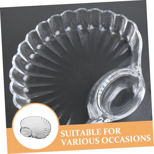 Plato para servir dumplings en forma de concha de vidrio miniatura 3