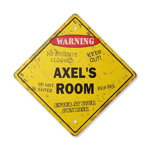 Axels Room Panneau en plastique vintage Crossing Xing pour chambre d'enfant