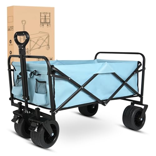 Yesker Foldable Wagon with All-Terrain Wheels