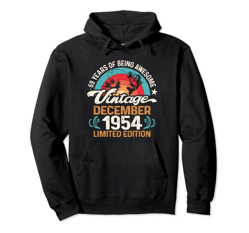 69 años de edad, amantes de la pesca con mosca, diciembre de 1954 - cumpleaños 69 Sudadera con Capucha