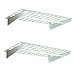 HyLoft 777 36-by-18-Inch Wall Shelf with Hanging Rod, 2-Pack
