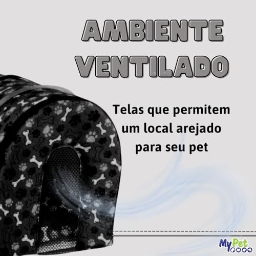 Bolsa Transporte para Cachorros, Médio,Bolsa para Pet,Lavável e Confortável,Cama para Cães, Preto