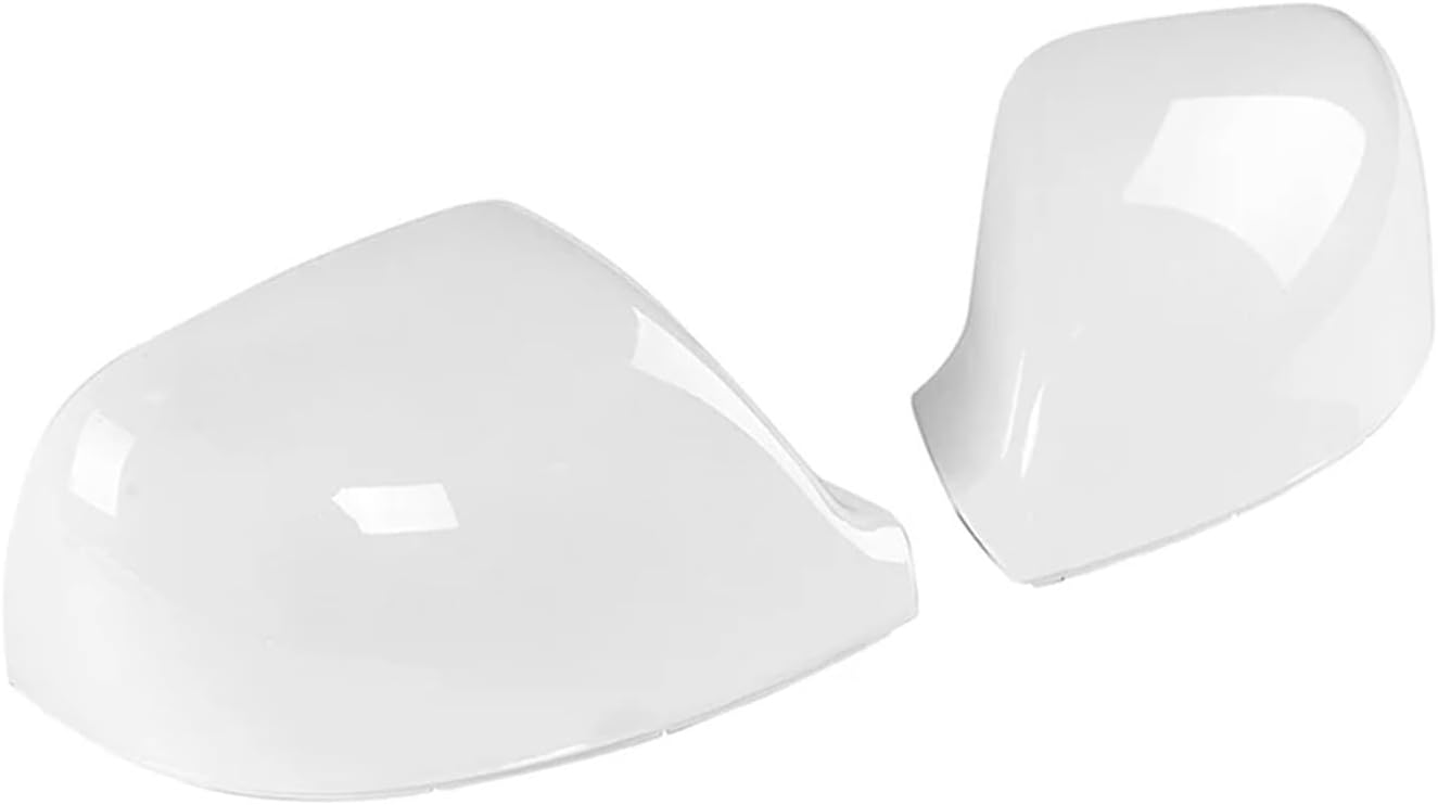 Wing Mirror Cover Rearview Mirror Cover Side Wing Mirror Cap Glossy White Trim for VW Transporter T5 T5.1 2010-2015 T6 2016-2019 Cap Side Mirror Covers(Color:Left 1pc)