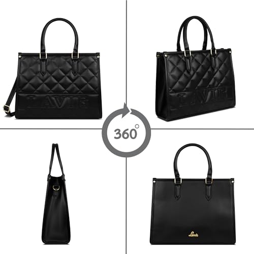 Image of Lavie Women's Quilt Jessa Box Satchel Bag | Satchel Handbag for Work | Ladies Purse | Stylish Shoulder Bag | Gift for Women