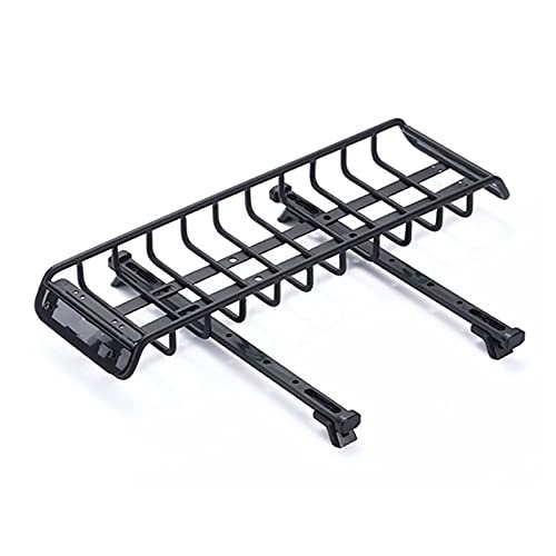 XEBRAD Metal Luggage Carrier Roof Rack 1/10 RC Crawler, for Traxxas, TRX4 TRX6, for Axial, SCX10 III 90046 AXI03007 With Fixing Rail Toy Car Roof Rack