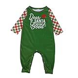 Generic Weihnachtspulli Partnerlook Eltern-Kind-Baby-Outfit Eltern-Kind-warmes Weihnachtsset Plaid-Druck-Homewear-Pyjamas-Baby-Overall-Spielanzug Mutter Und Tochter Kleidung Hochzeit