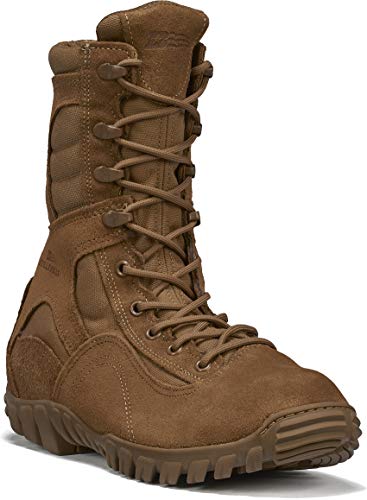 Belleville 533 ST 8" Hot Weather Assault Hybrid Steel Toe Military Boots for Men - U.S Navy Boots AR 670-1/AFI 36-2903 - Vibram Outsole - Berry Compliant - Coyote Brown Leather3
