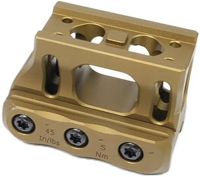 Red Dot Scopes Heighten Riser Mount Base，1.54" Optical Centerline Height，Optic Sights Metal Hollow Base，Compatible With T1 T2 Series Footprint Optic Red Dot，For Standard 20mm Pic Rail Mounting，Tan