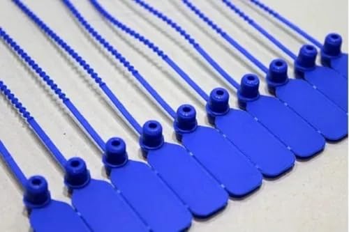 Lacre Numerado Para malote Sequencial Azul 23cm Pacote C/1000 Un
