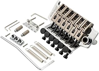 Wilkinson 53.5mm (2-7/64 inch) String Spacing FR Style Double Locking Tremolo System Vibrato Bridge for Electric Guitar, Chrome