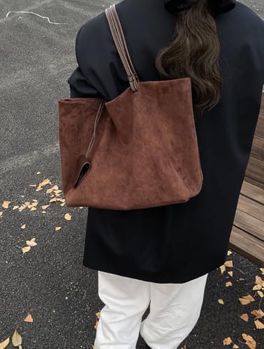 Suede Slouchy Women's Tote Top Handle Handbag Ladies Travel Crossbody Purse Shoulder Bags Large Work Tote 20252