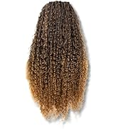 PIB 26” Single Full Lace Braid Wig – Micro Boho Water Wave Box Braided Wig, Knotless Braided Wigs...