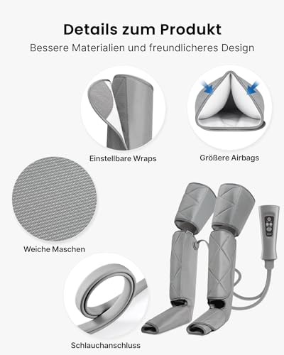 RENPHO Beinmassagegerät, Luftkompression zur Massage und Muskelentspannung – Ansicht 6