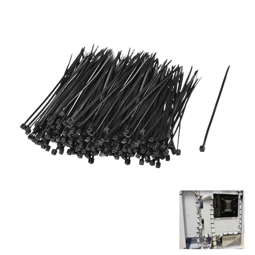 Kabelbinder Set Selbstsichernde Nylon Kabelbinder Schwarz 80mm x 1.8mm kabelbinder klein robust und langlebig Langlebig und Hitzebeständig Haushalt Garten und Elektronik (300)