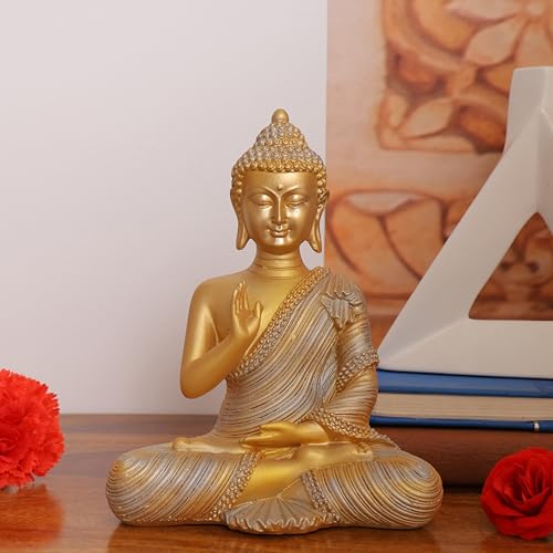Swadeshi Decors New 21 Centimetre Meditating Sitting Buddha Statue showpiece Idol Home Decor Items for Living Room and Gifts Buddha Idol for Home & Office Decor 2 417C8GzsW3L