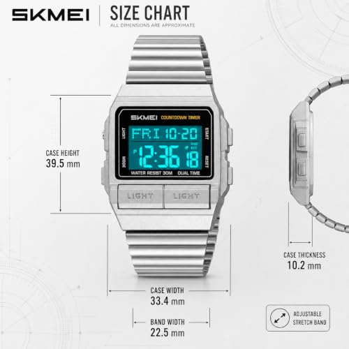 Image of MASTOP Retro Digital Watch for Men Vintage with Multi-Function & Stylish Design for Daily & Outdoor Use
