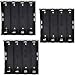 abcGoodefg 3.7V 18650 Battery Holder Case Plastic Battery Storage Box with Pin (3 Pcs 4 Solts)